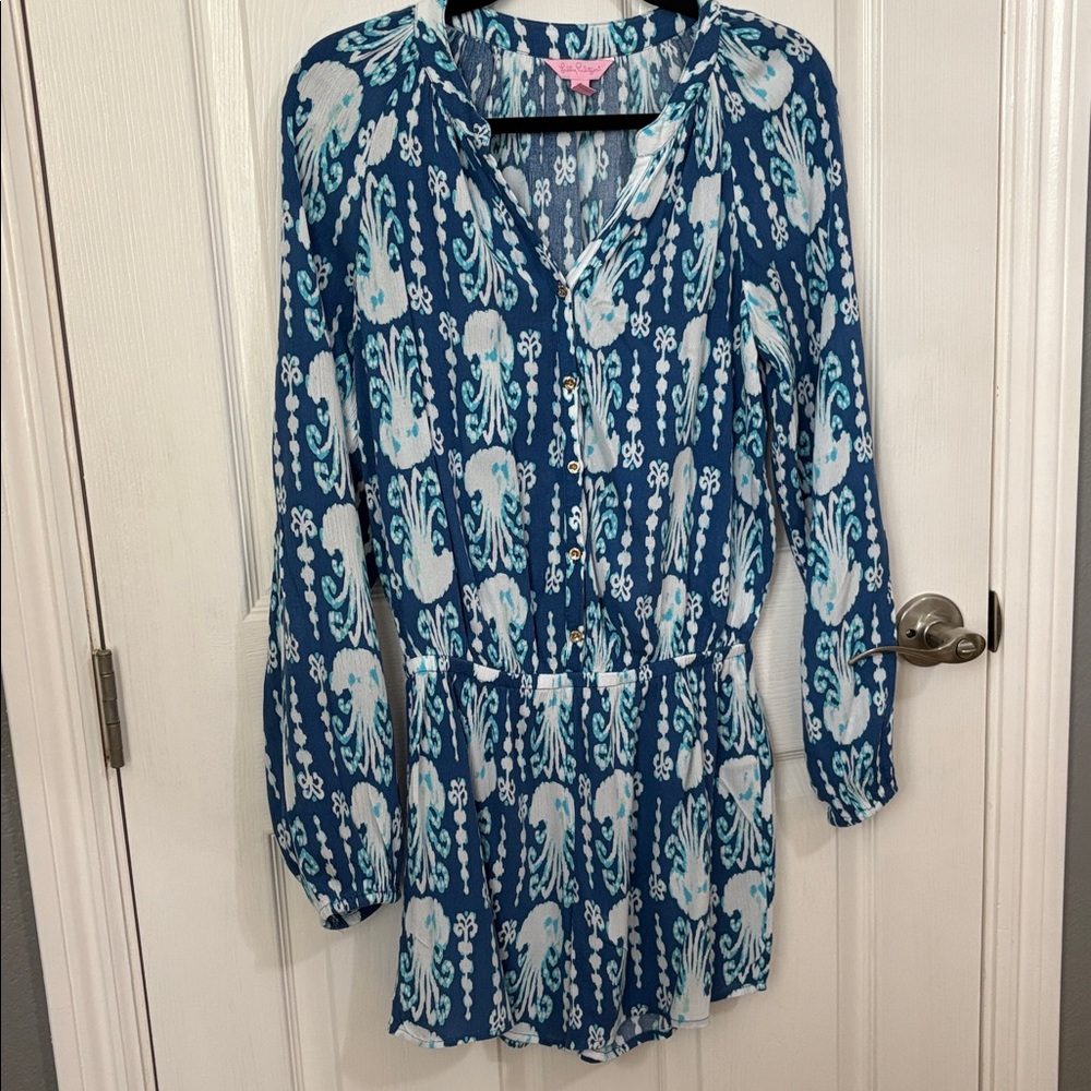 Lilly Pulitzer Blue and White romper